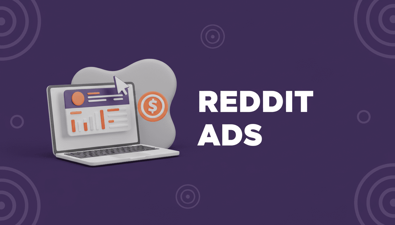 3D illustration of Reddit ads dashboard with targeting and analytics