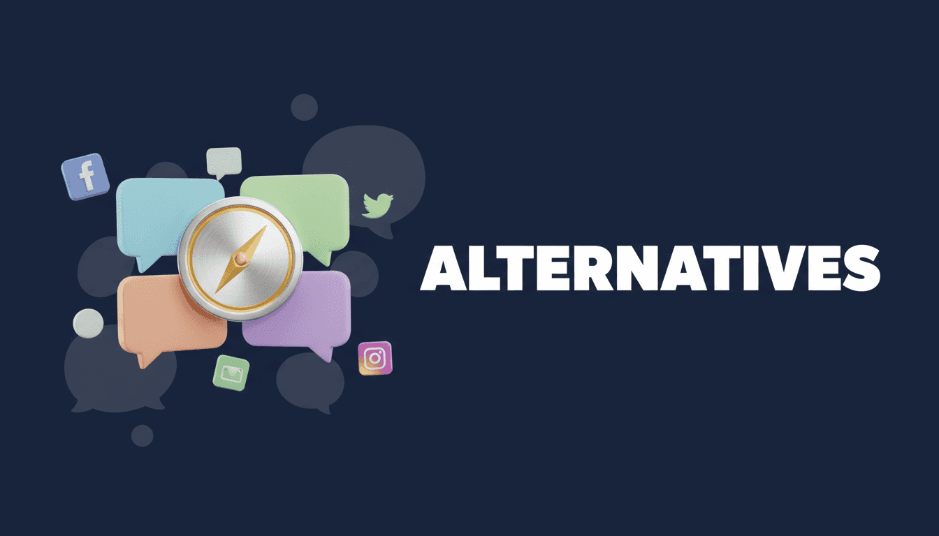 3D illustration comparing Reddit with alternative community platforms