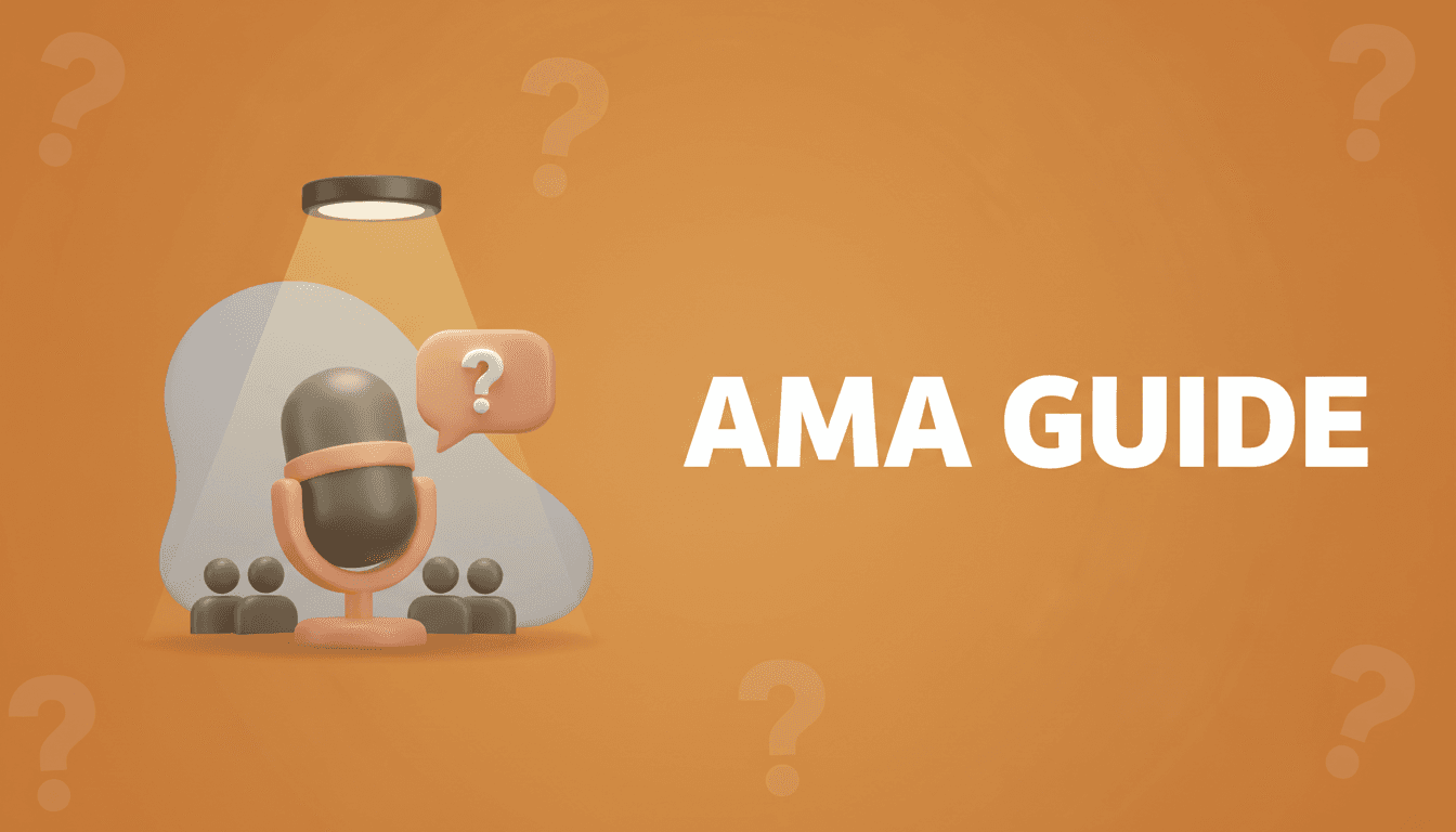 3D illustration of Reddit AMA microphone and question bubbles