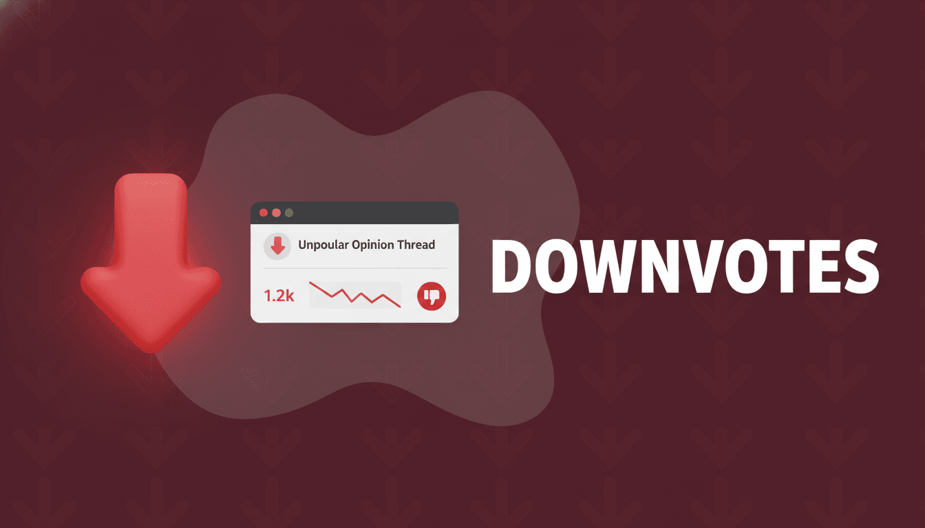 Illustration of Reddit downvote arrows and content visibility