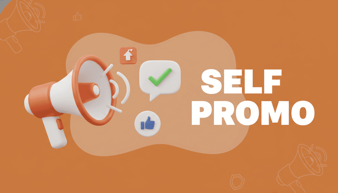 3D illustration of Reddit self-promotion strategy with megaphone and community icons